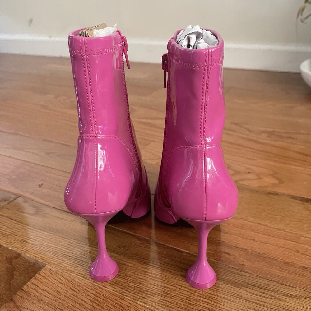 INC International Concepts Ibrina Stretch Booties Hot Pink Womens 6.5 Medium - Picture 4 of 8